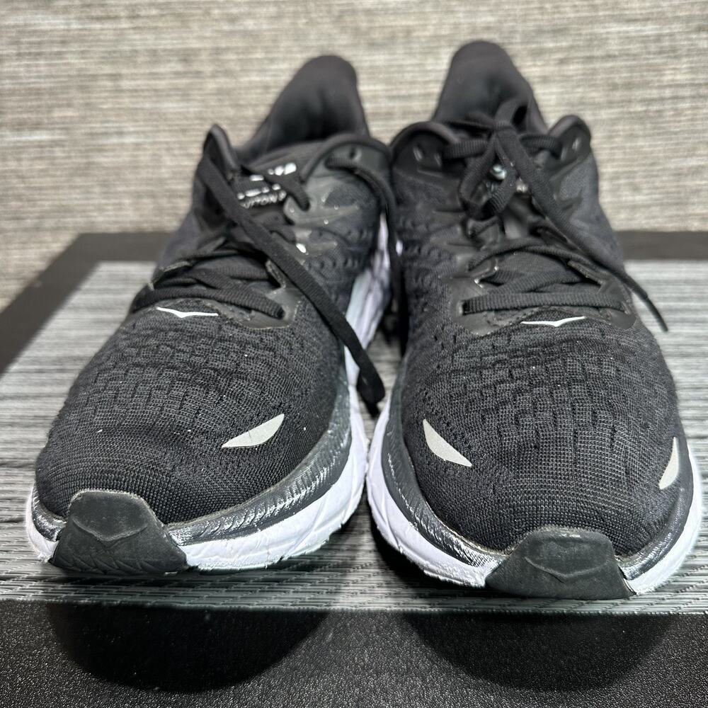 HOKA Clifton 8 Black White Road Running Shoes Sneakers 1119393 BWHT - Men's 11 - Picture 4 of 16